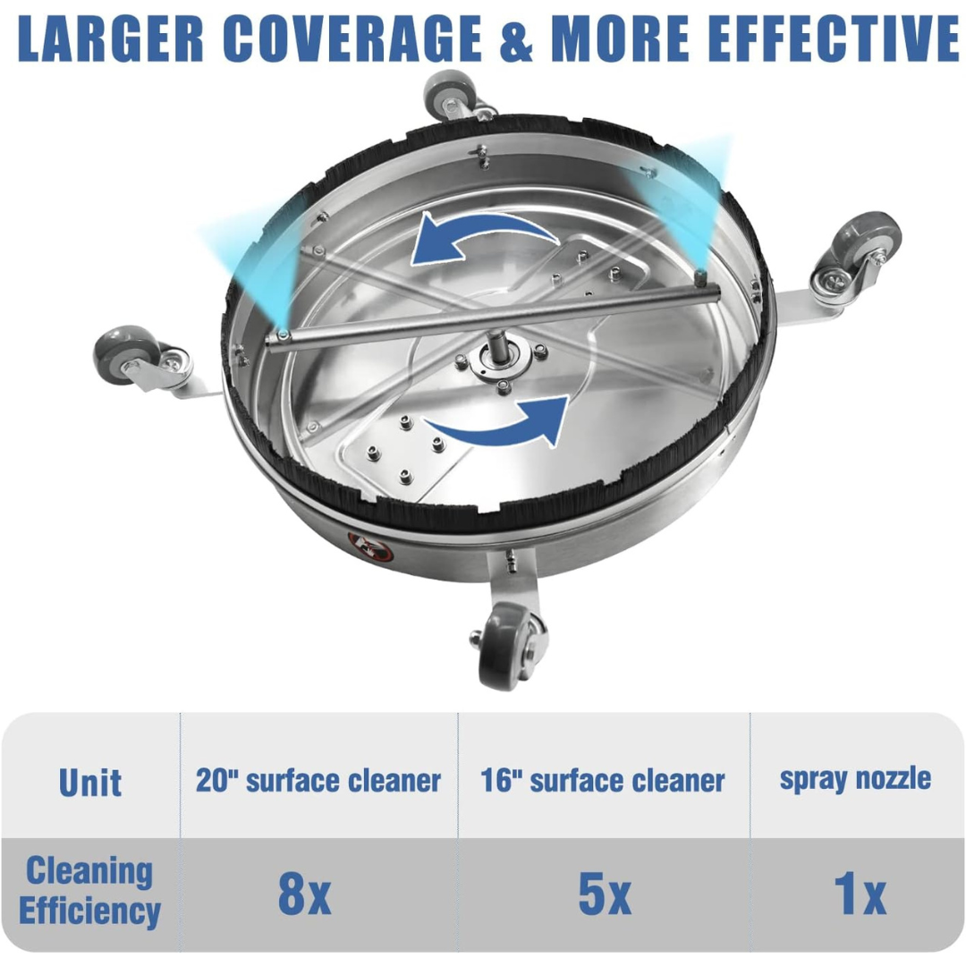 Pressure Washer Surface Cleaner with 4 Wheels-Aldronix
