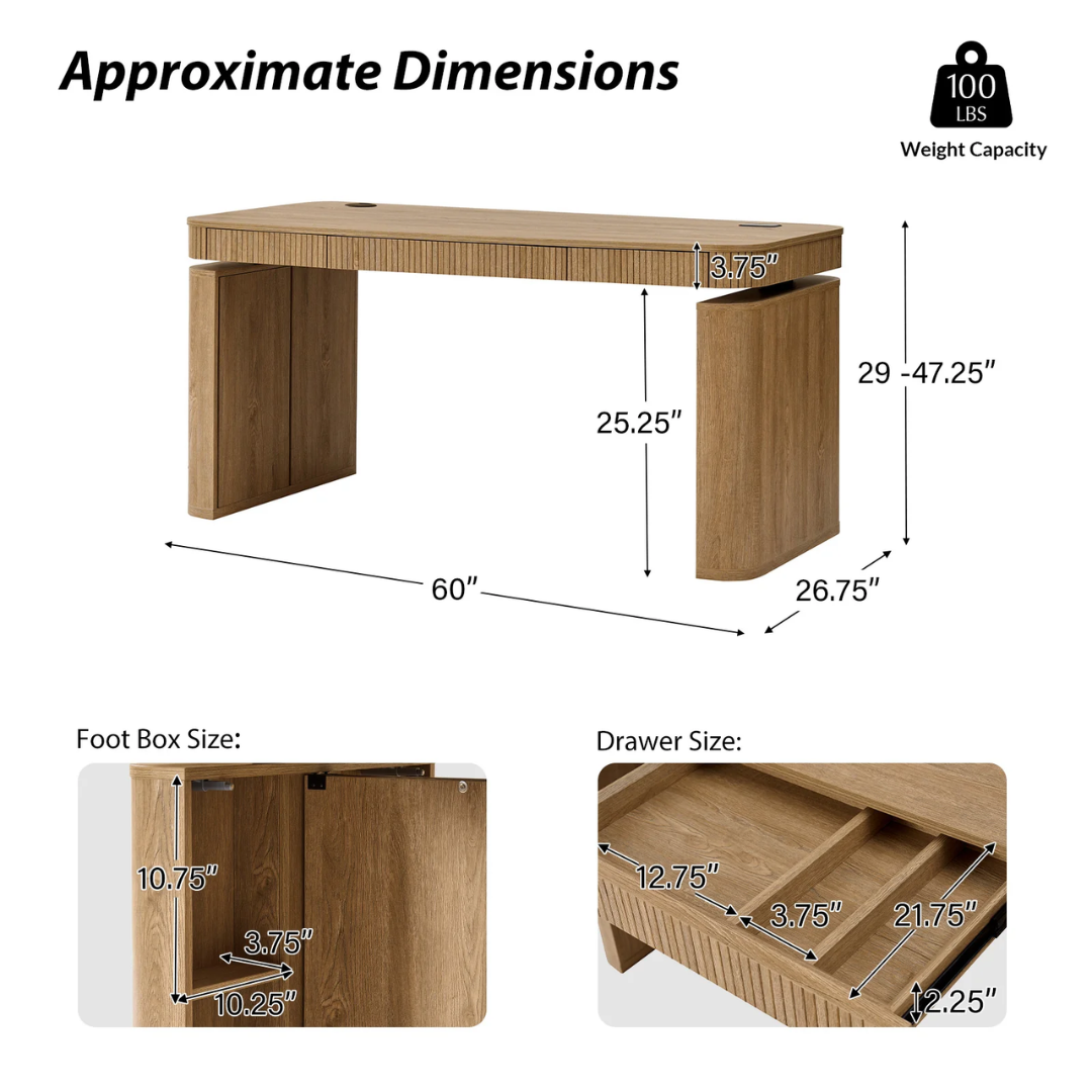 Modern Electric Adjustable Standing Desk-Aldronix