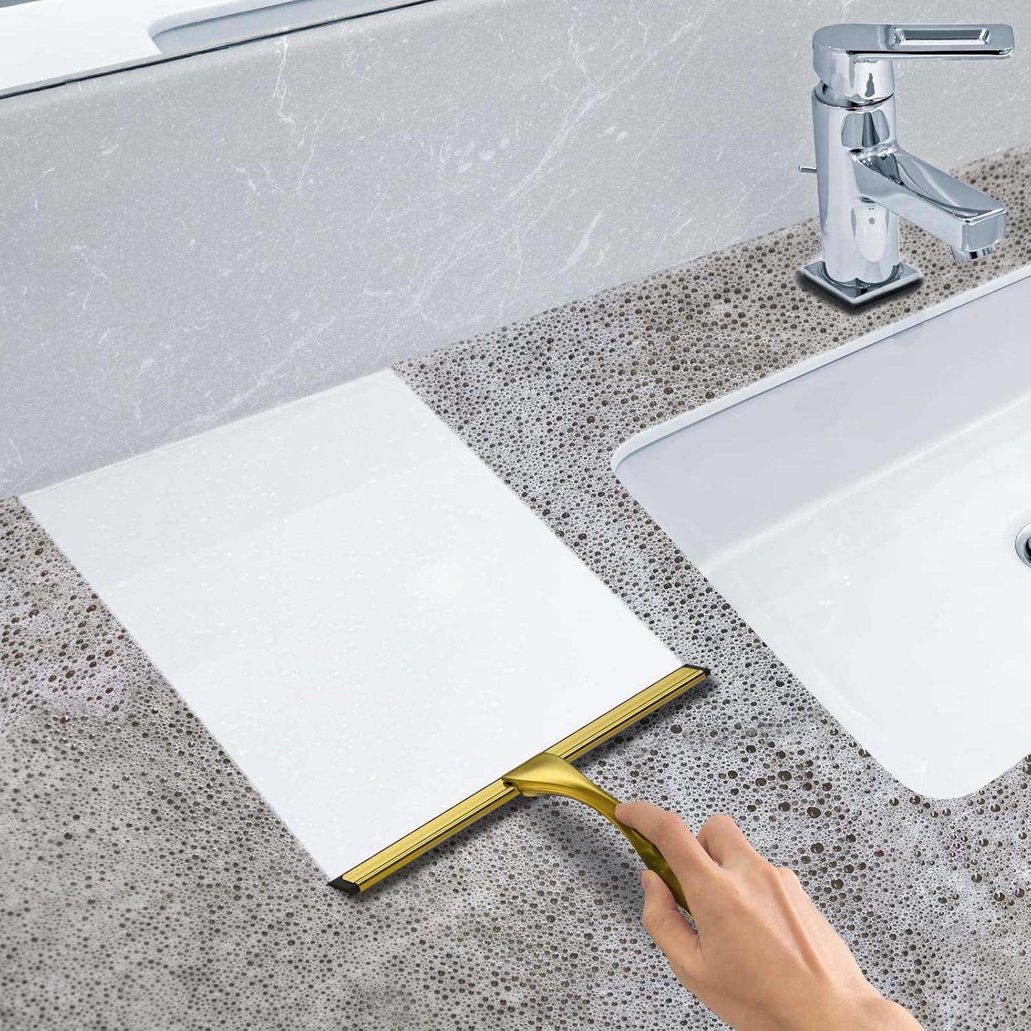 All-Purpose Stainless Steel Shower Squeegee-Aldronix