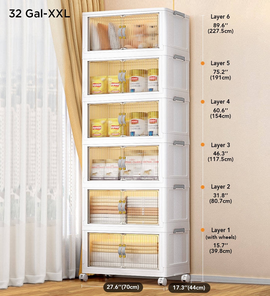 Clearance Offer  Stackable Storage Bins with Lids and Doors-Aldronix