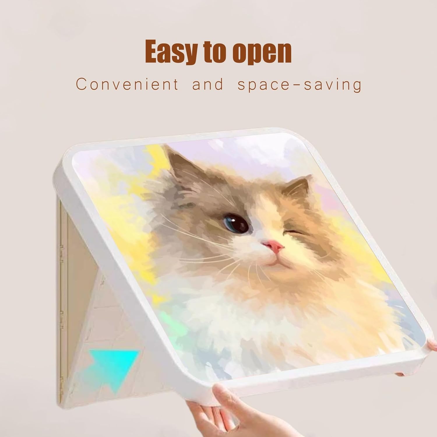 Bathroom Mural Clothes Folding Storage Box Waterproof Hanging Storage Punch-free Wall-mounted Bathroom Shelf Toilet Mural Saves Space for Bathroom Storage and Home Decoration-Aldronix