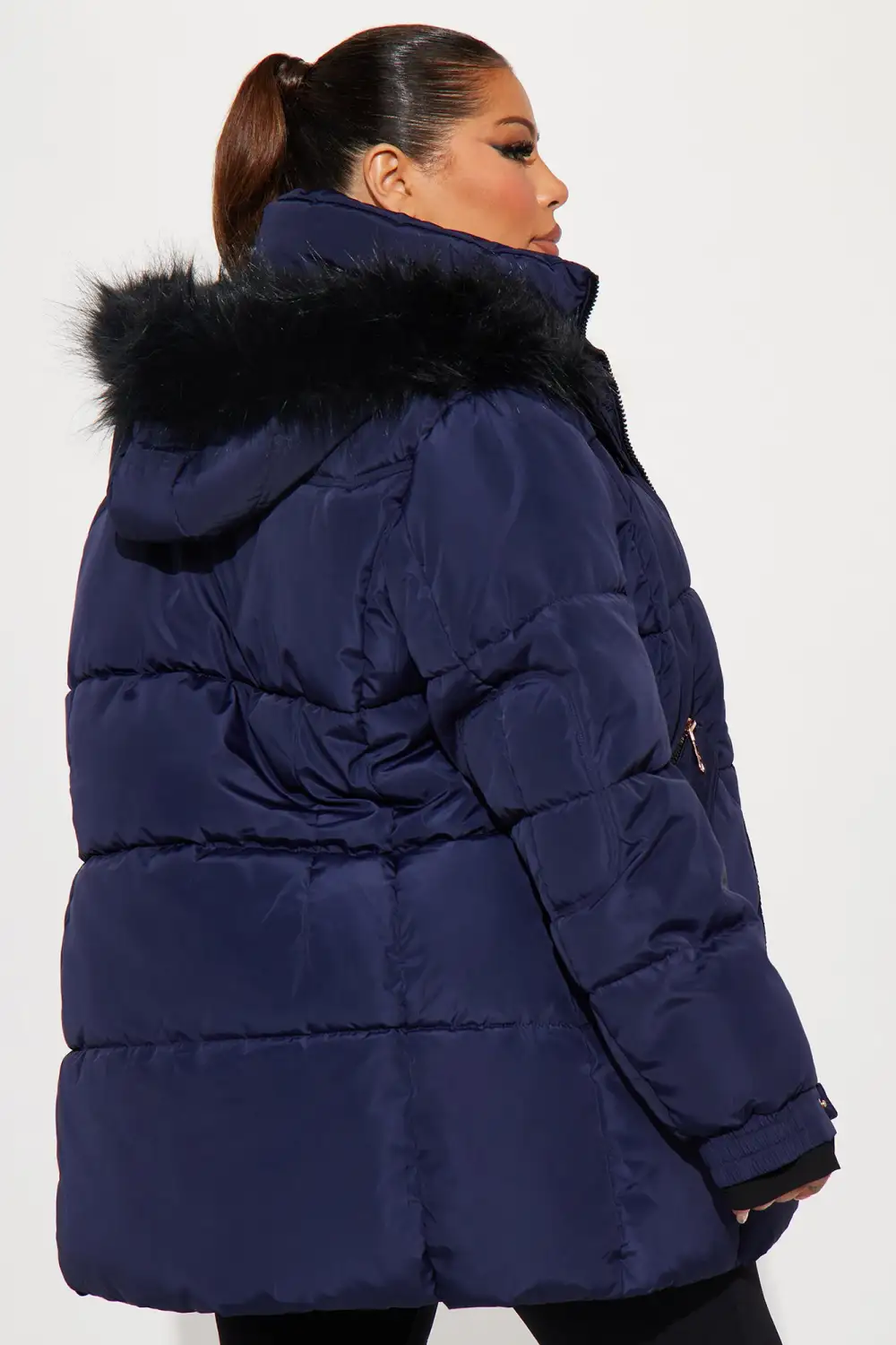 Cold Feelings Puffer Jacket - Navy-Aldronix