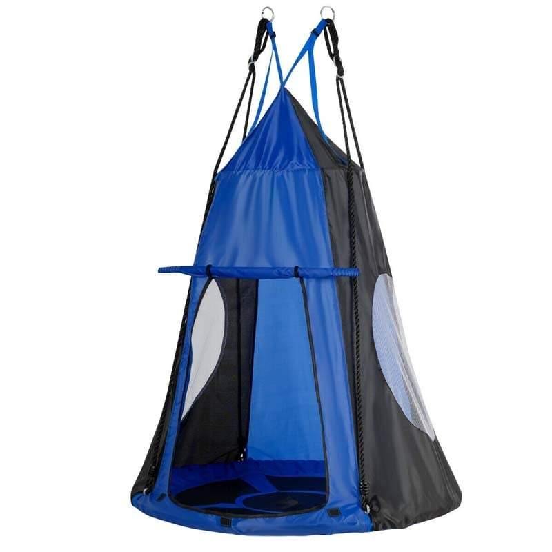 40'' Kids Hanging Tent Swing Saucer Chair Swing Tent Set-Aldronix