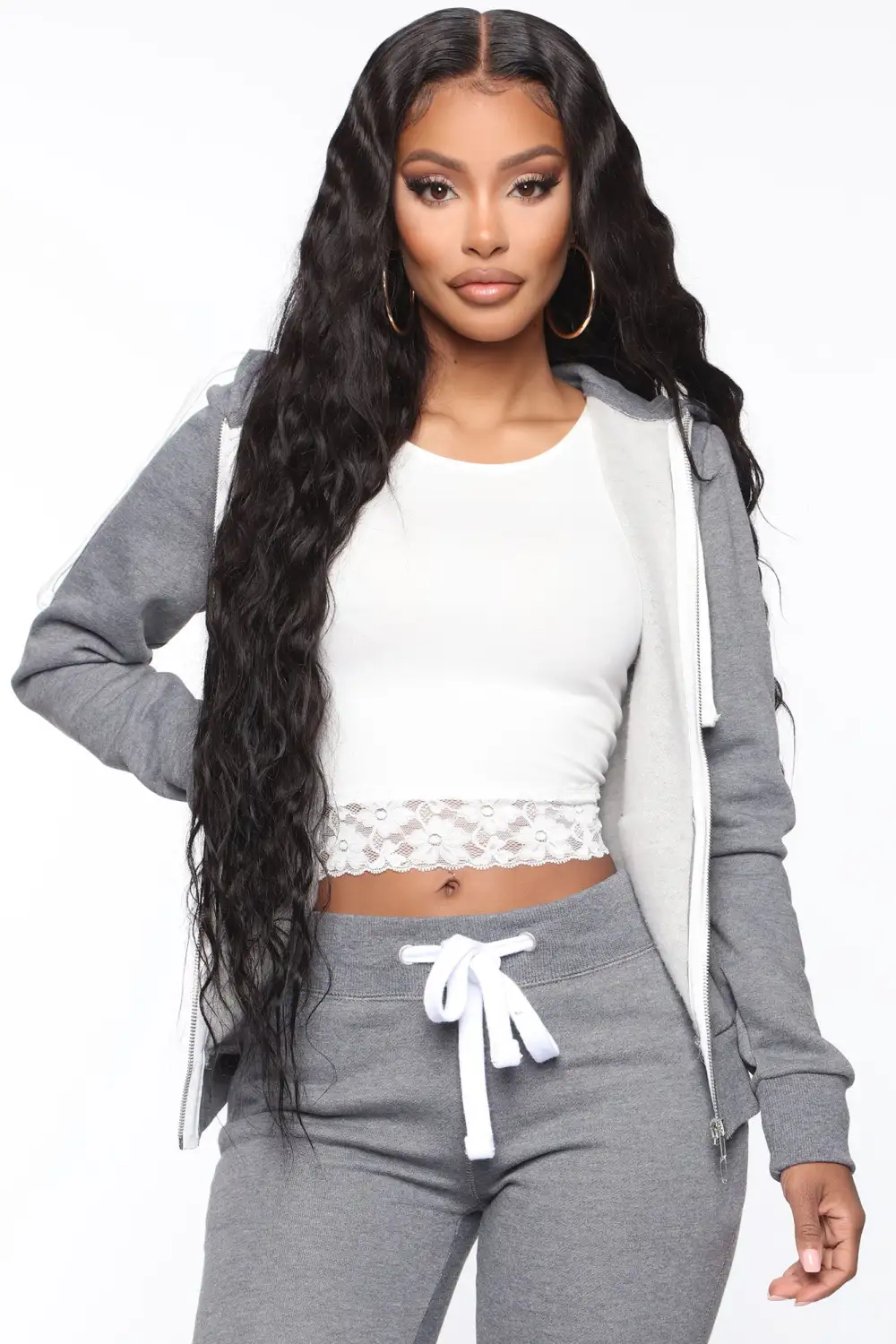 Relaxed Vibe Zip Up Jacket - Heather Grey-Aldronix