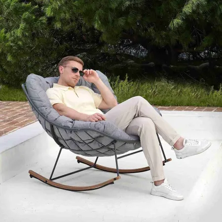馃敟Rocking Chair (With Cushion)-Aldronix