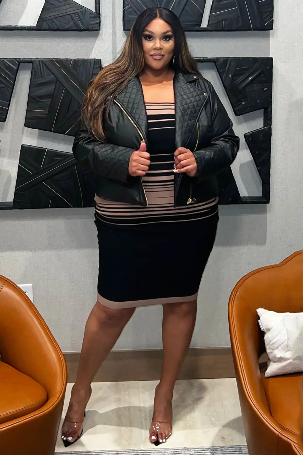 Out For A Ride Vegan Leather Moto Jacket - Black-Aldronix
