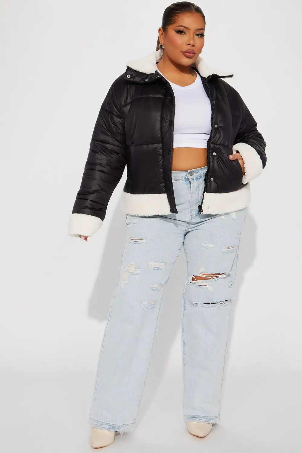 Ain't No Other Puffer Jacket - Black-Aldronix