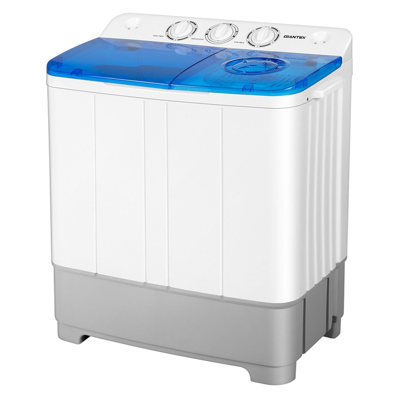 22 lbs Portable Mini Twin Tub Washing Machine 2-in-1 Laundry Washer Dryer Combo-Aldronix