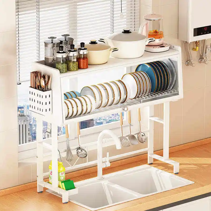 Hot Sale Stainless Steel Sliding Sink Top Storage Rack-Aldronix