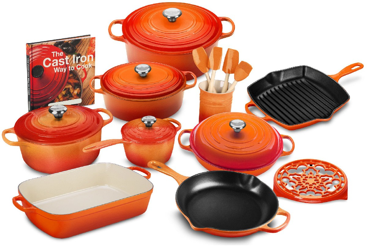 20 Piece Signature Cast Iron Cookware Set-Aldronix