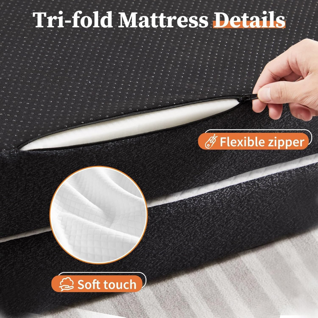 Tri-fold Memory Foam Topper-Aldronix
