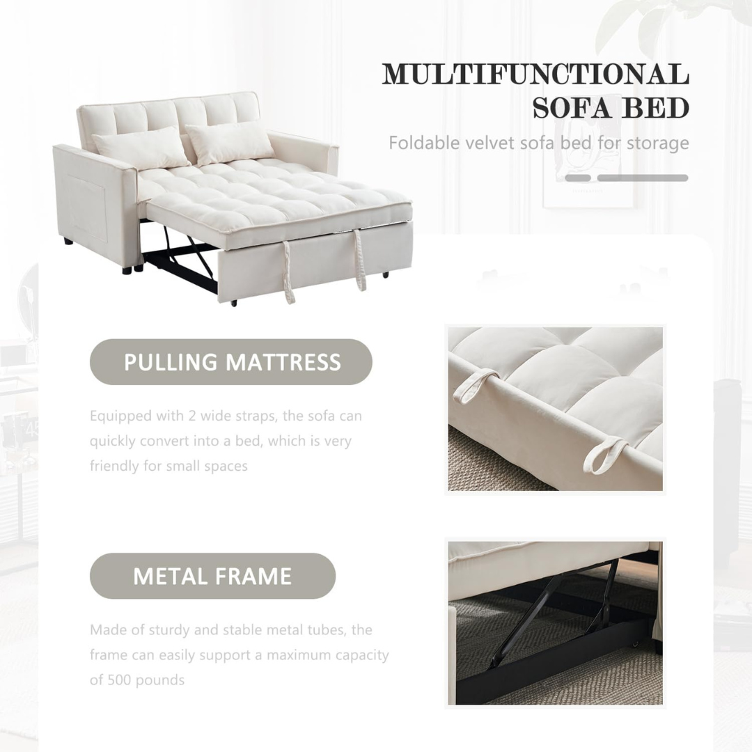 Sofa Bed with Adjustable Backrest-Aldronix