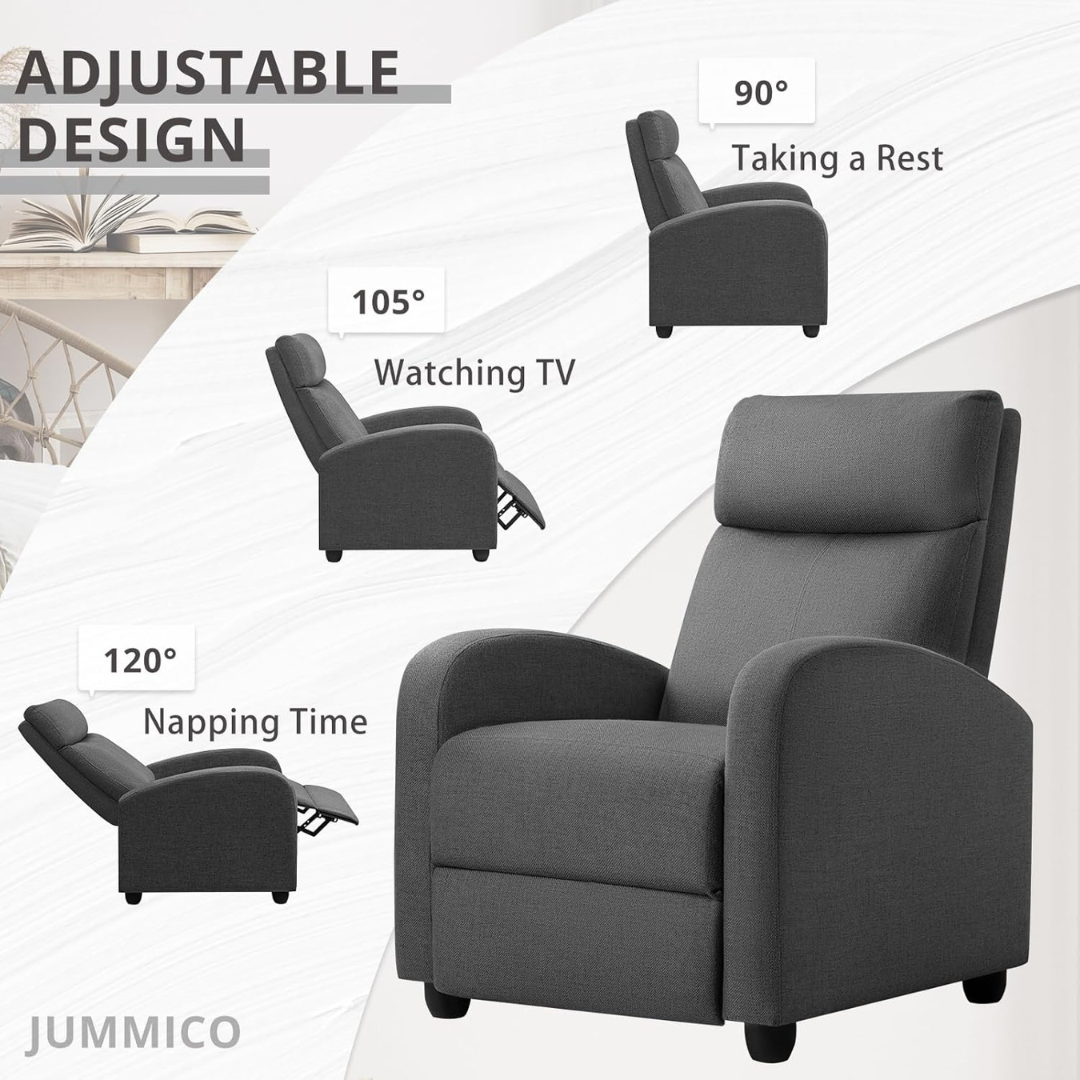 Adjustable Home Theater Single Recliner Sofa-Aldronix