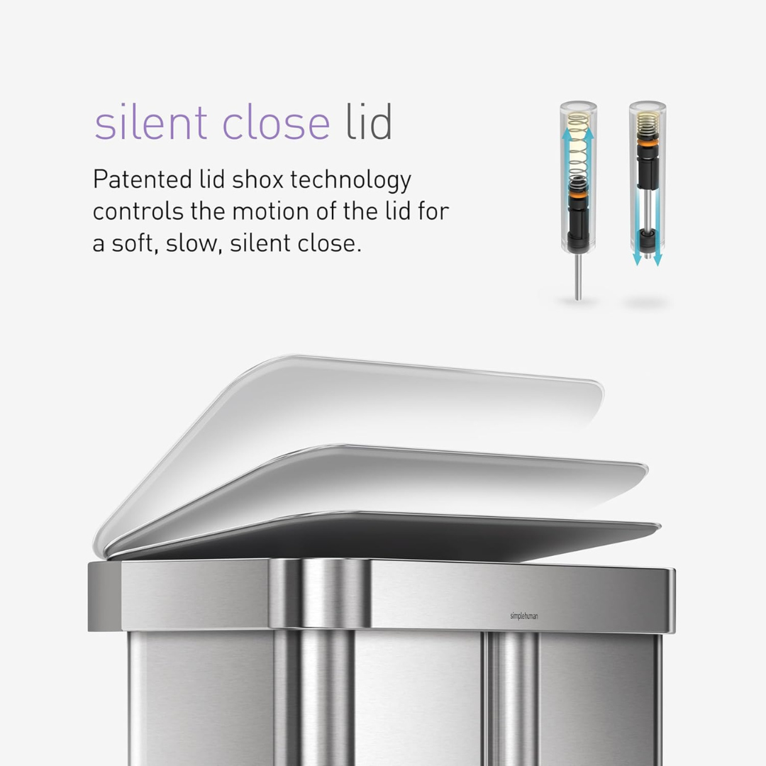 Dual Compartment Kitchen Trash Can-Aldronix