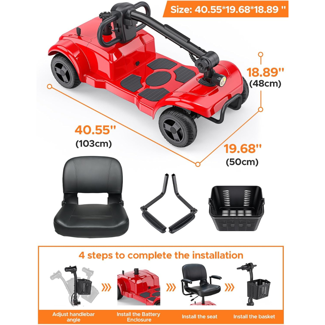 250W Electric Powered Mobile Wheelchair for Senior-Aldronix