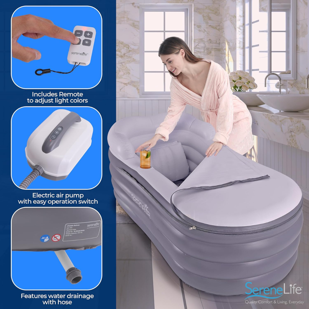 Inflatable Bathtub with Bubble Massage-Aldronix