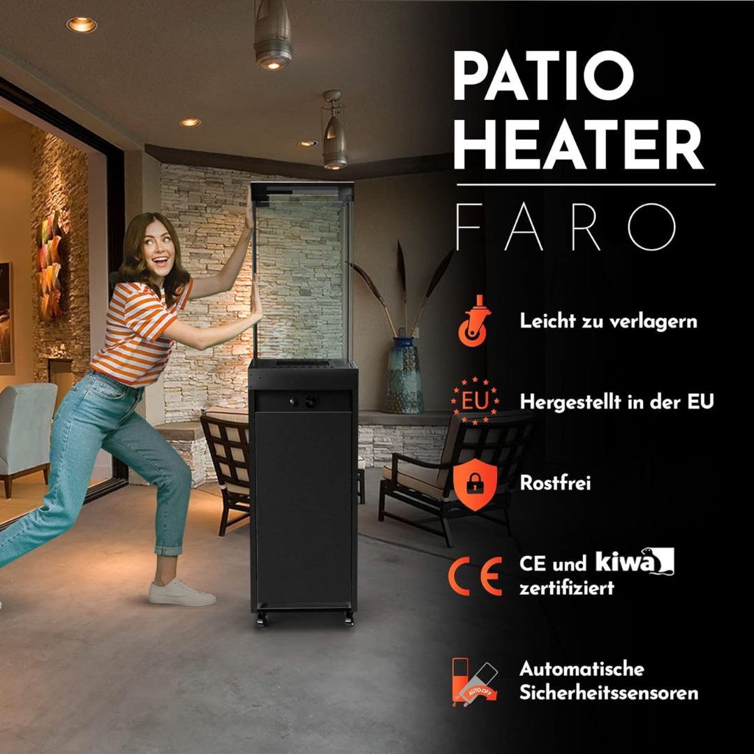 Portable and freestanding propane heater for garden-Aldronix