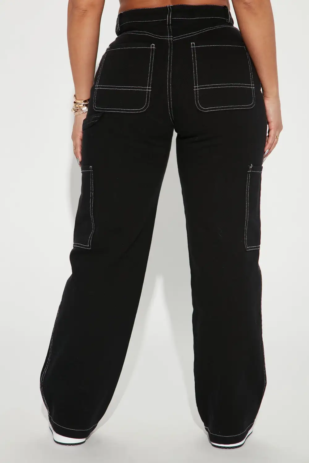 Take A Risk High Rise Utility Jean - Black-Aldronix