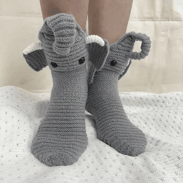 3D Knitted Crocodile Socks-Aldronix