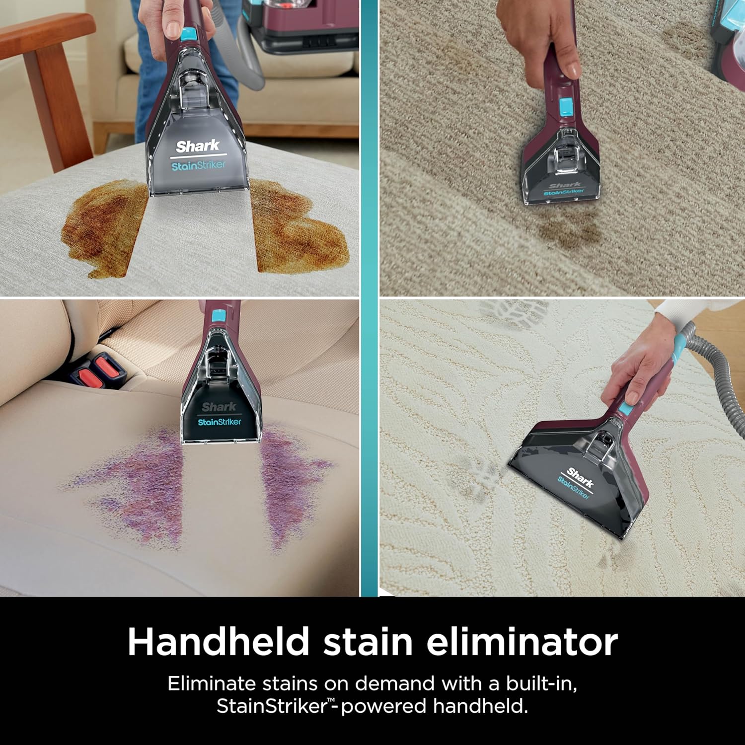 PX201 StainStriker Portable Carpet & Upholstery Cleaner, Spot, Stain, & Odor Eliminator, 3 Attachments, Perfect for Pets, Carpet, Area Rugs, Couches, Upholstery, Cars & More, White-Aldronix