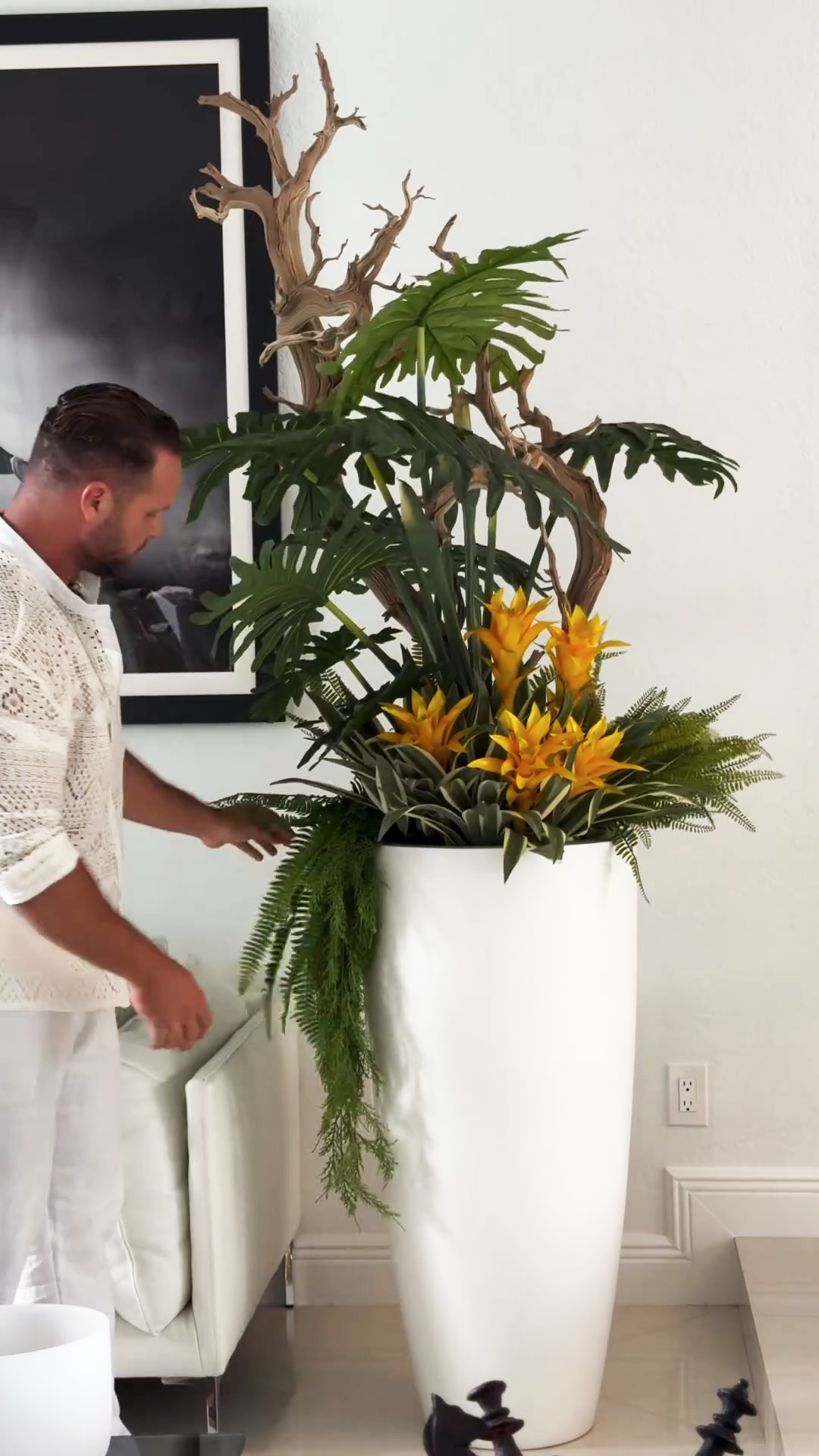 Indoor Artificial Plant( With Flower Pots)-Aldronix