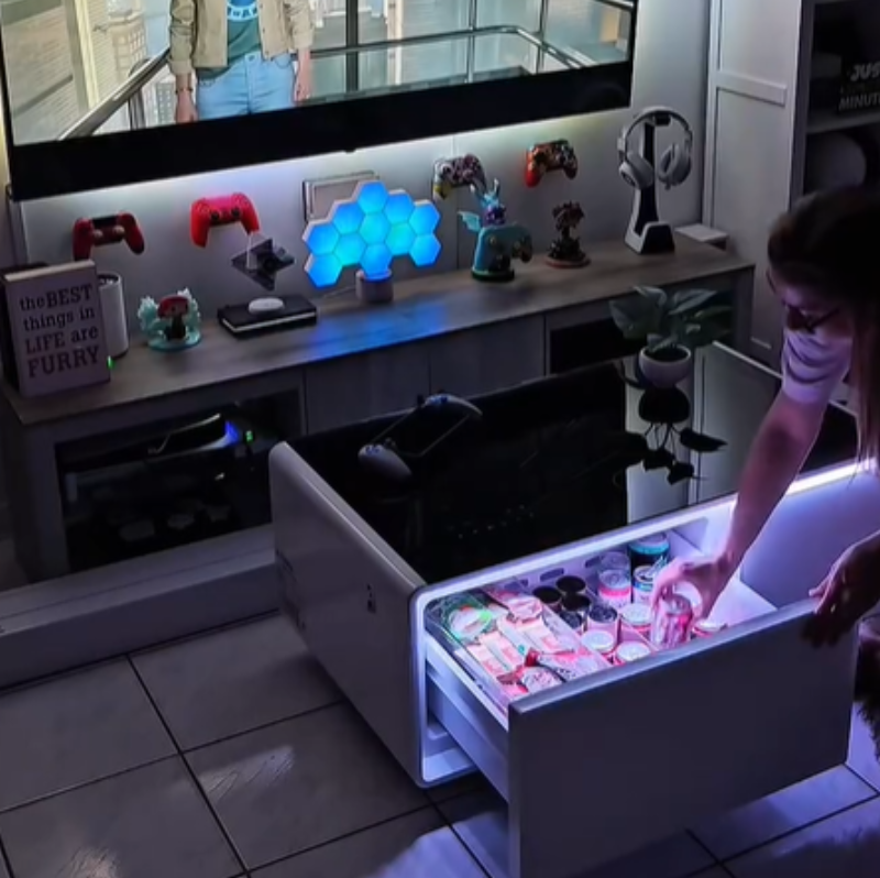 41-Inch Smart Coffee Table with Fridge-Aldronix