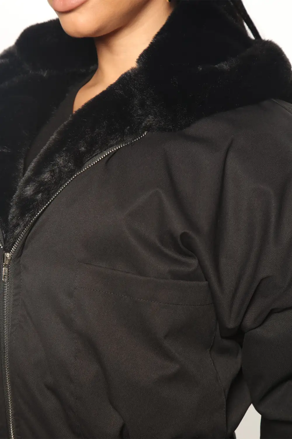Don't Keep Your Cool Puffer Jacket - Black-Aldronix