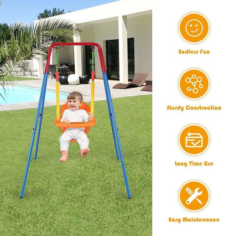 Toddler Swing Seat Set High Back Seat with Swing Set-Aldronix