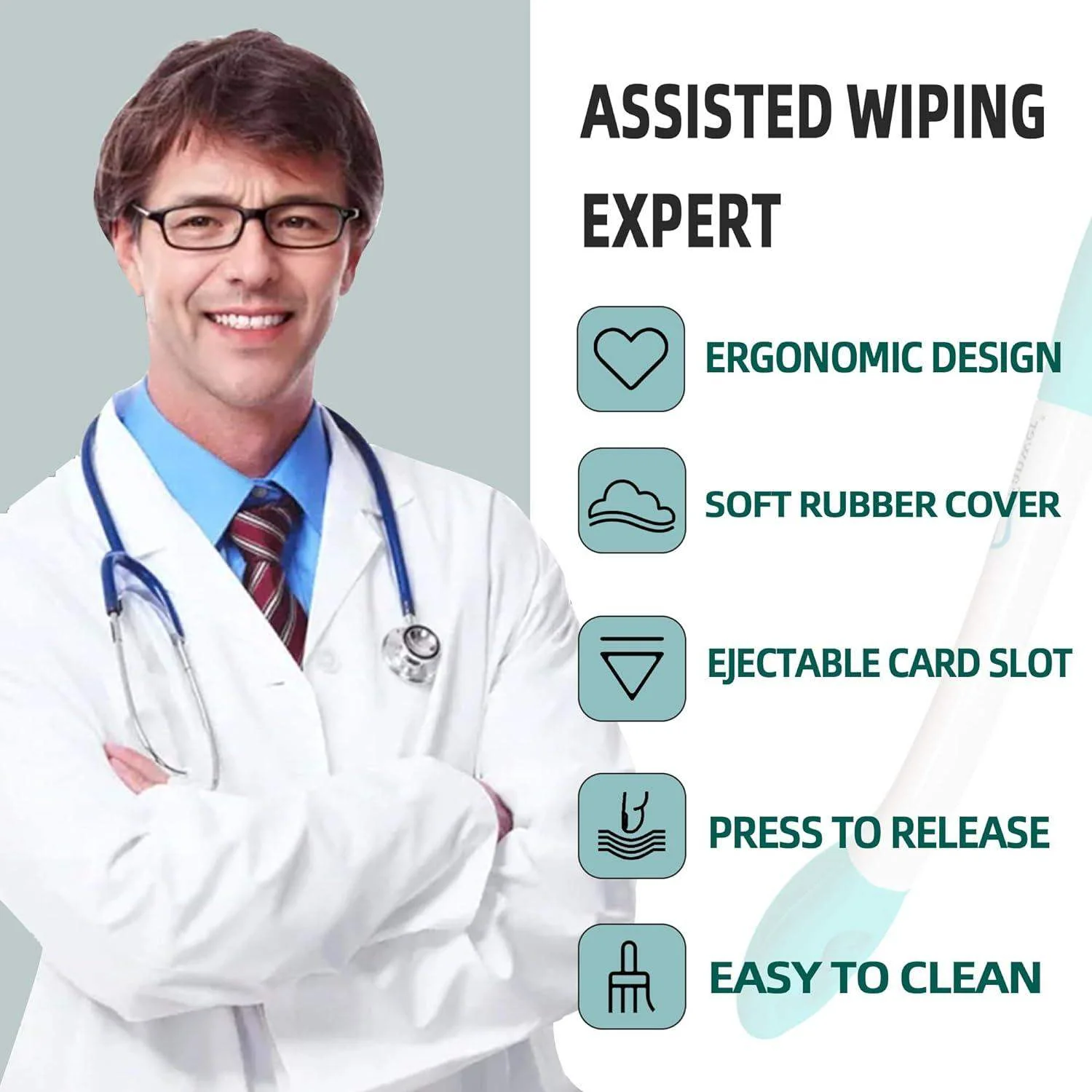 2pcs Toilet Aid For Wiping Long Reach Comfort Butt Wiper Tools-Aldronix