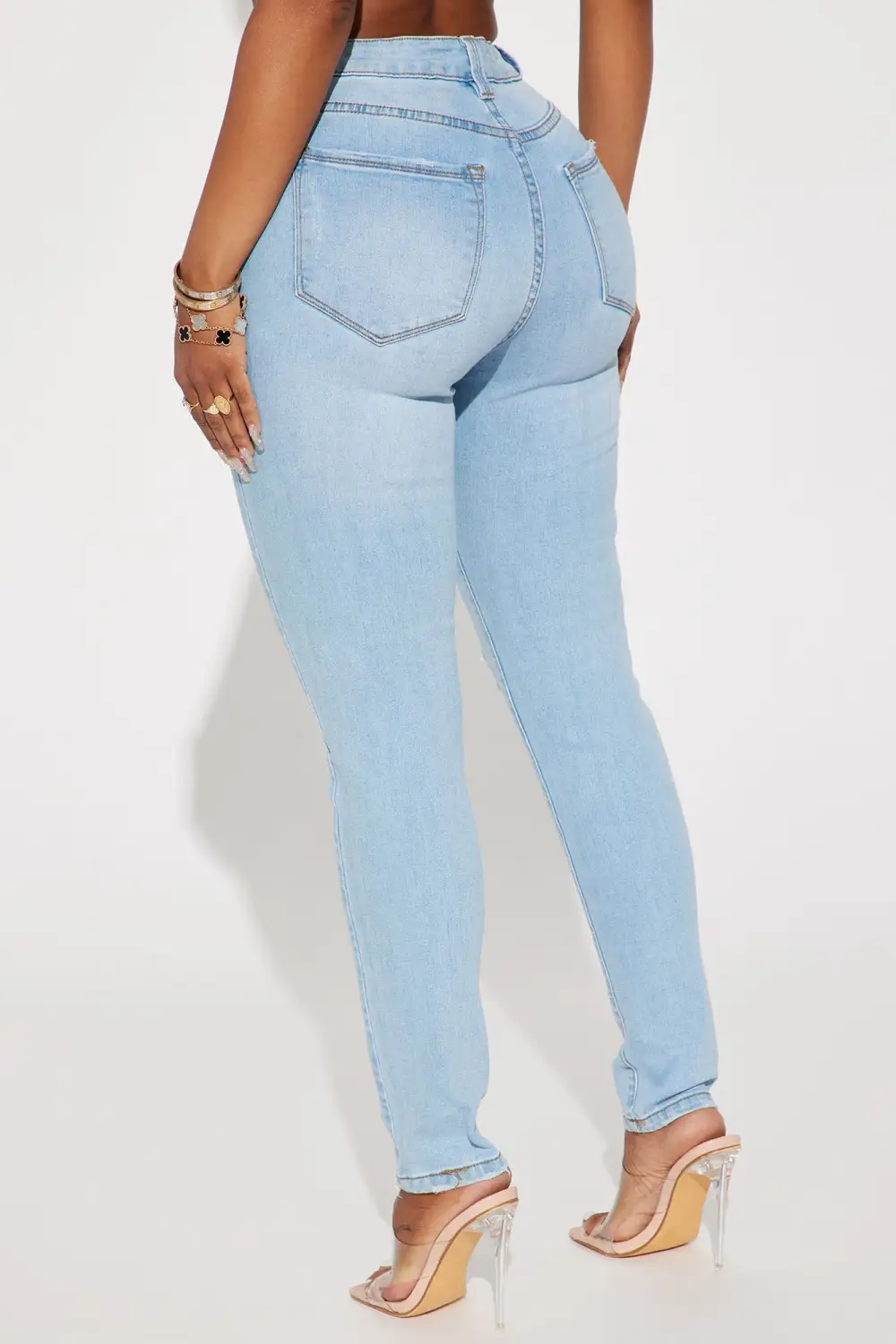 Hannah High Rise Jeans - Light Blue Wash-Aldronix