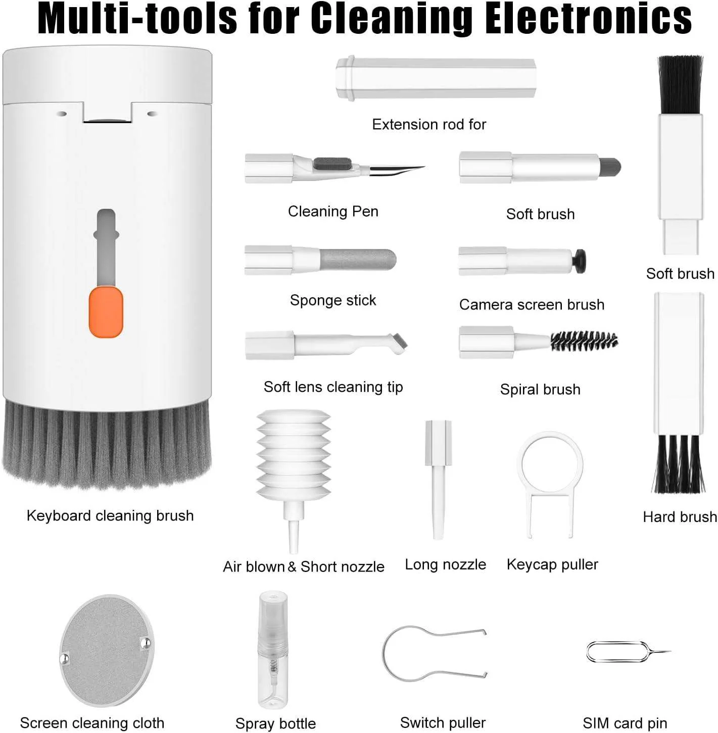 20-In-1 Keyboard Earbuds Cleaning Kit-Aldronix