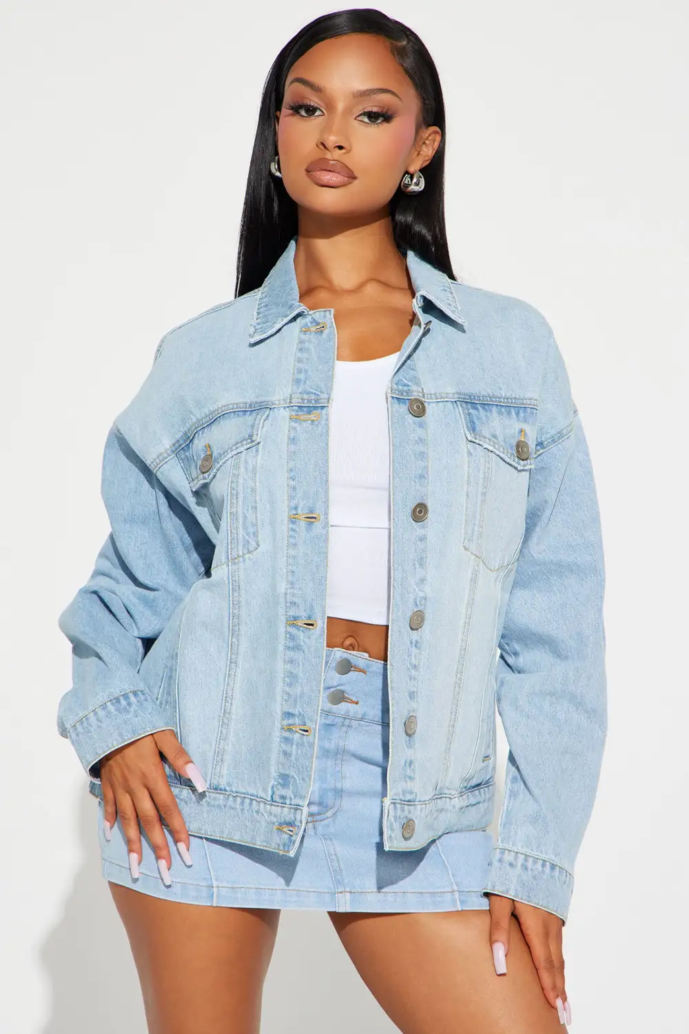 High Standards 90's Boyfriend Denim Trucker Jacket - Light Wash-Aldronix