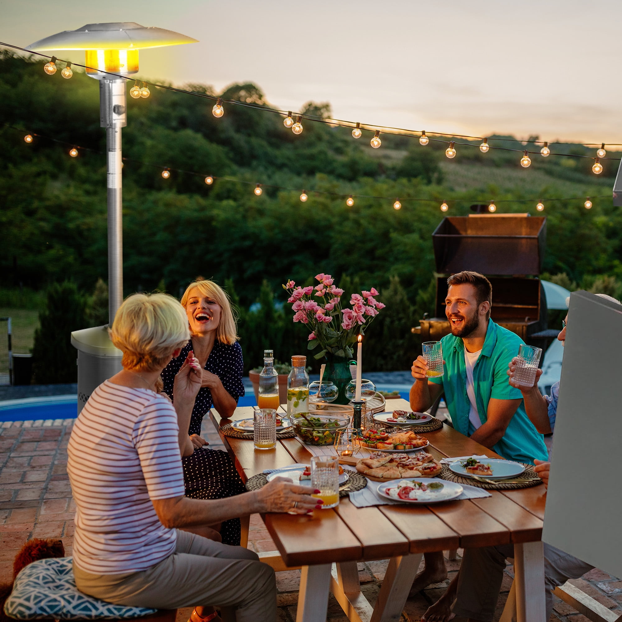 48,000 BTU Freestanding Outdoor Patio Heater-Aldronix