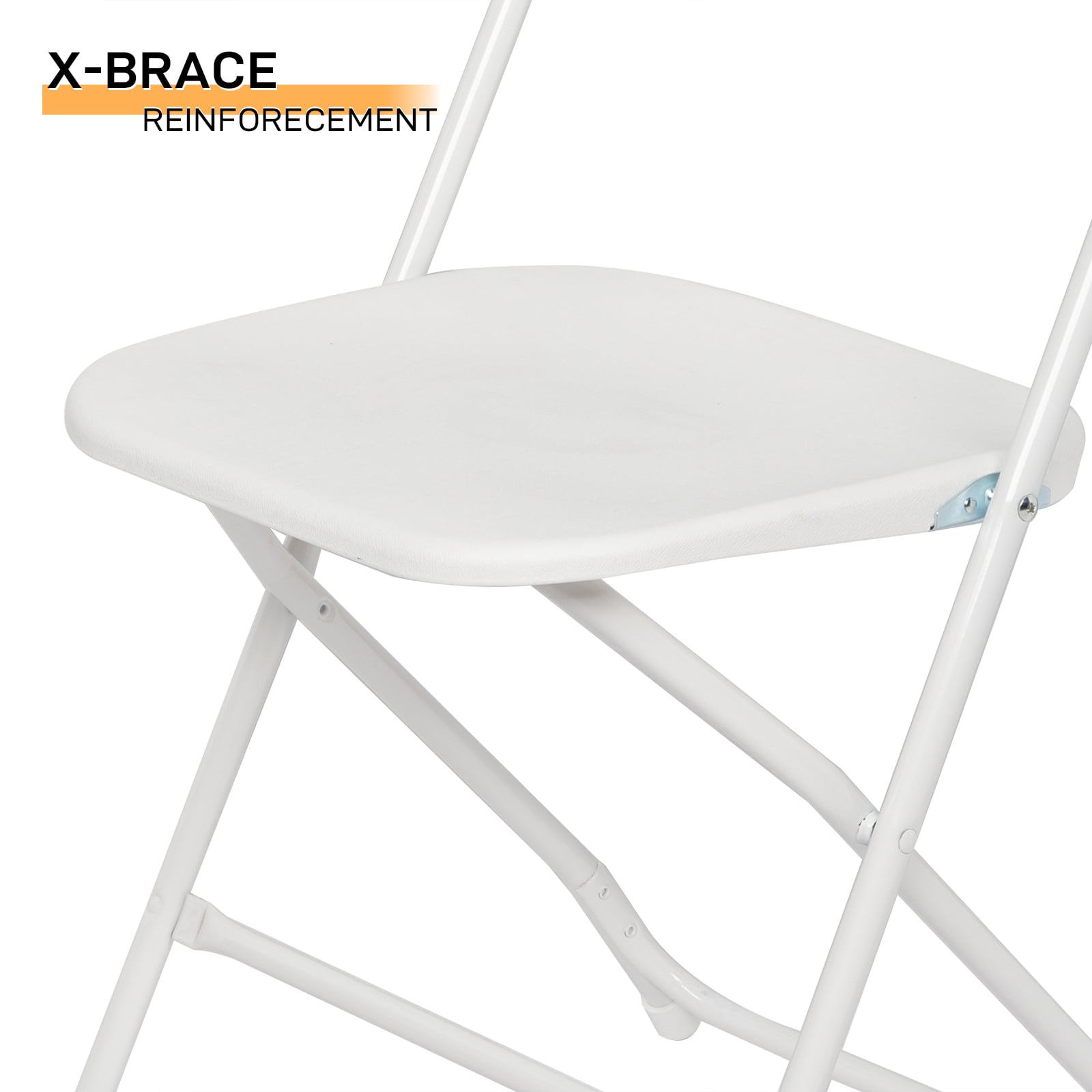 10 Pcs Folding Chairs for Wedding, Commercial Activities, White-Aldronix