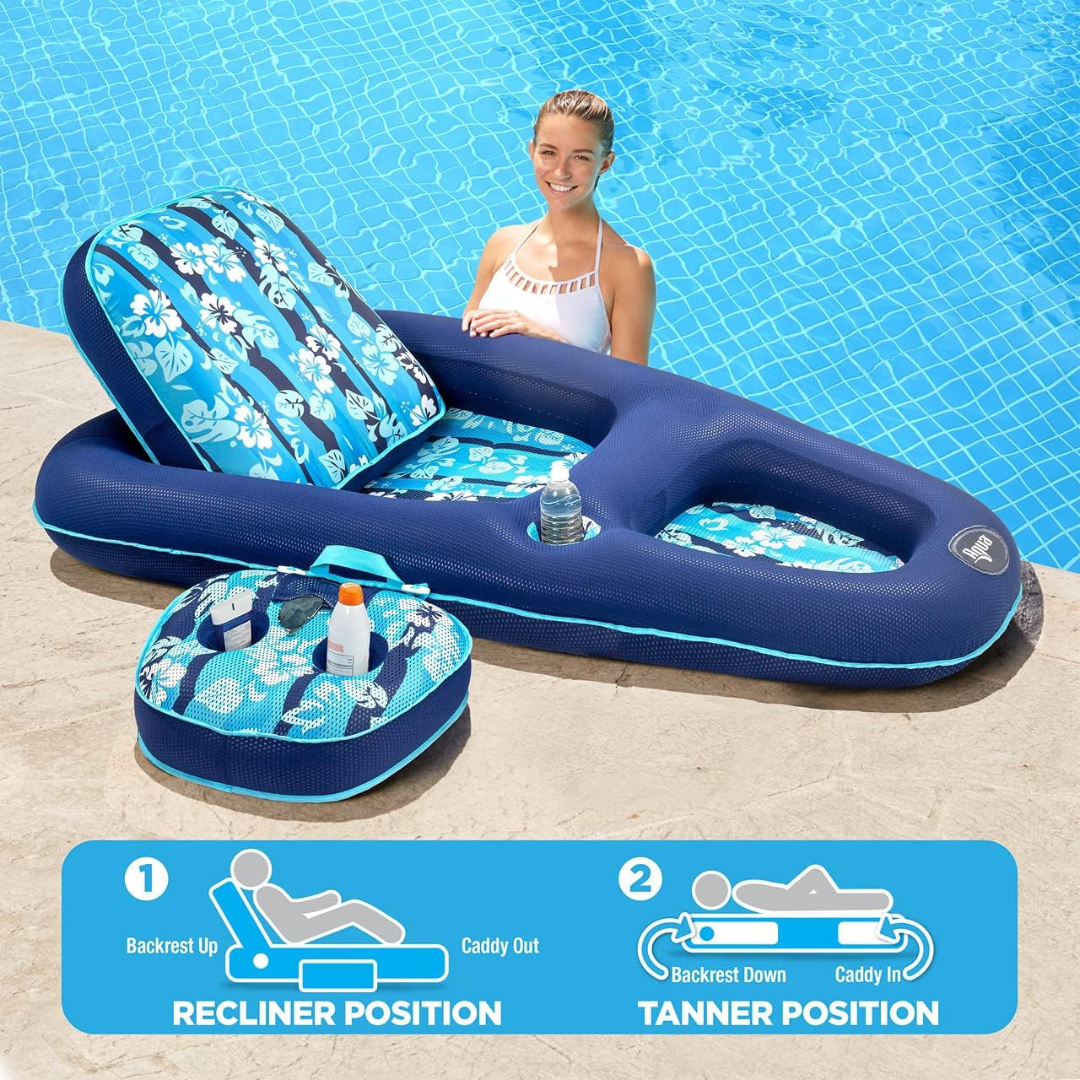 Tanner & Recliner with Accessory Caddy Pool Float-Aldronix