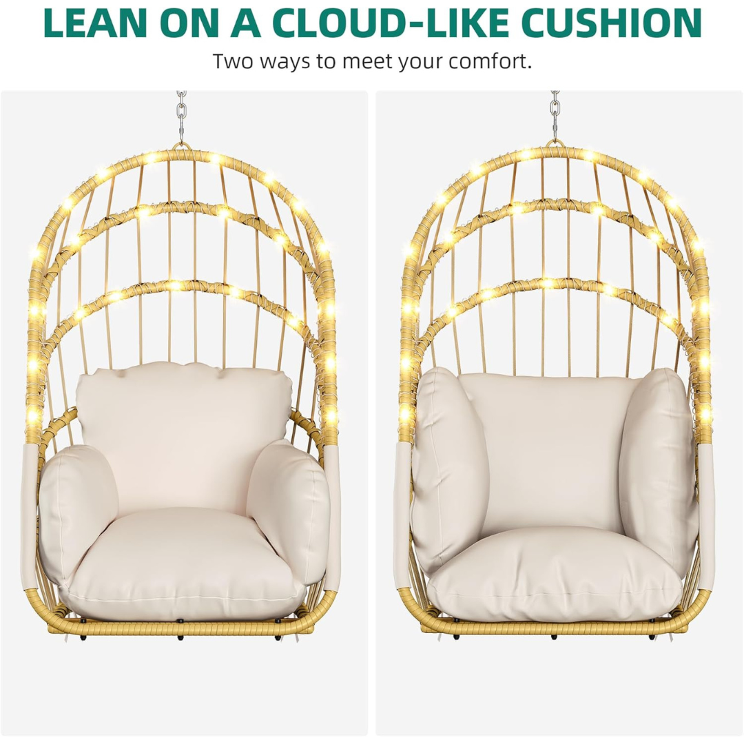 Hanging Rattan Wicker Egg Chair-Aldronix