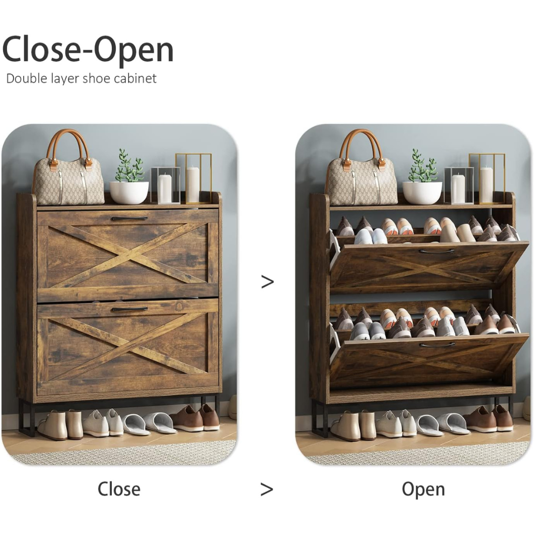 Entryway Shoe Storage Cabinet-Aldronix