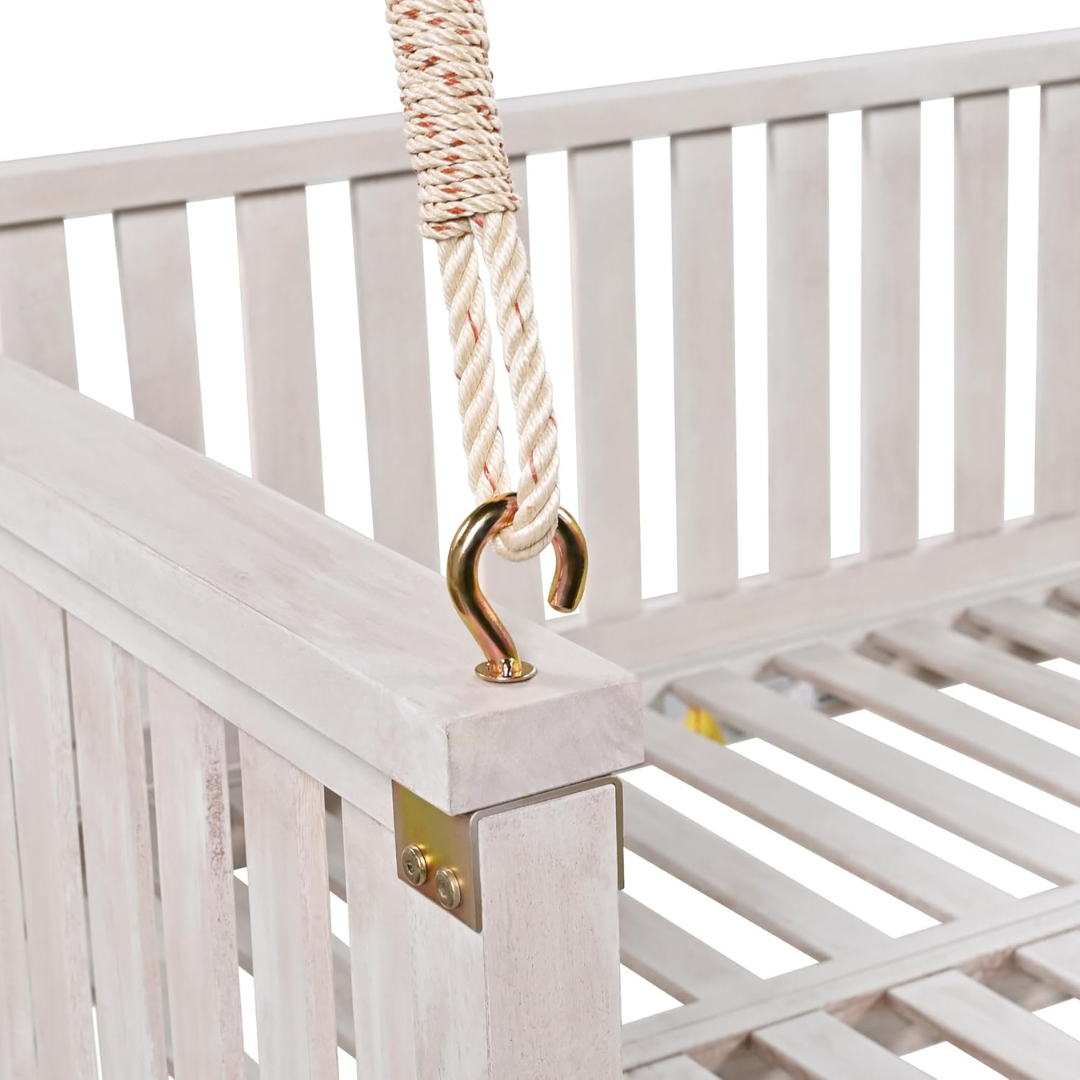 Porch Swing with Ropes for Backyard-Aldronix