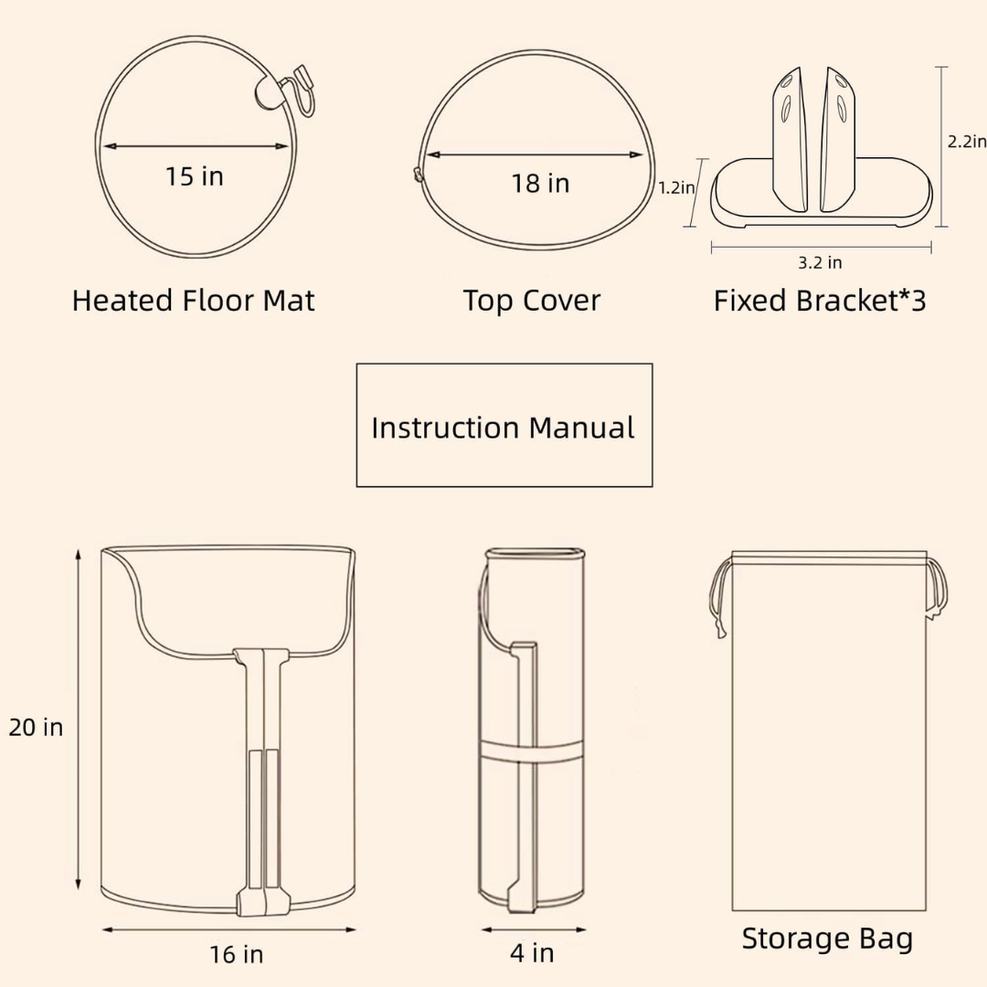 Covered Electric Foot Warmer-Aldronix