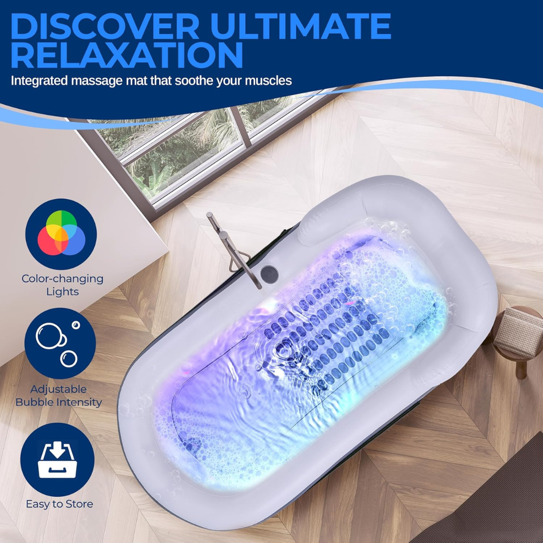 Inflatable Bathtub with Bubble Massage-Aldronix
