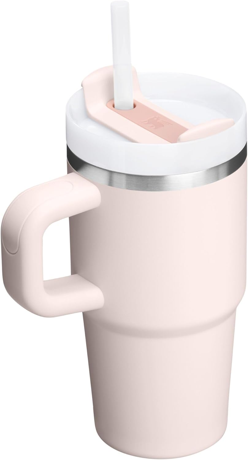 Stanley Quencher H2.0 Tumbler with Handle and Straw 30 oz | Flowstate 3-Position Lid | Cup Holder Compatible for Travel | Insulated Stainless Steel Cup | BPA-Free | Cherry Blossom-Aldronix