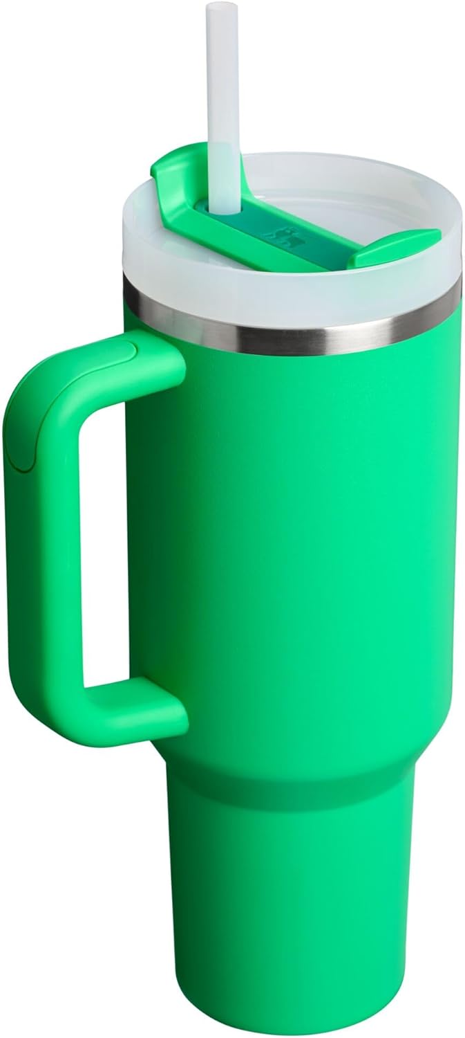 Stanley Quencher H2.0 Tumbler with Handle and Straw 30 oz | Flowstate 3-Position Lid | Cup Holder Compatible for Travel | Insulated Stainless Steel Cup | BPA-Free | Cherry Blossom-Aldronix