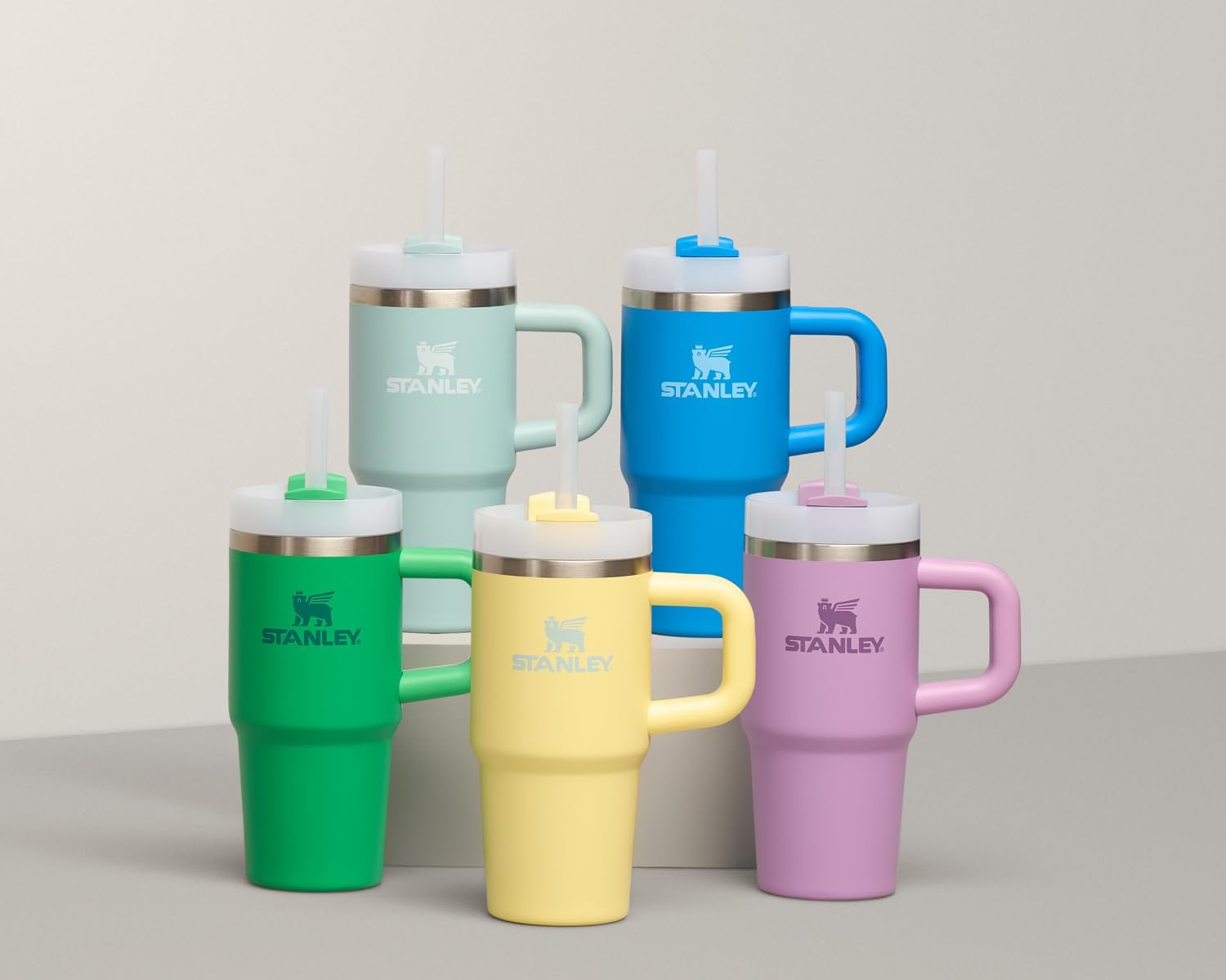 Stanley Quencher H2.0 Tumbler with Handle and Straw 30 oz | Flowstate 3-Position Lid | Cup Holder Compatible for Travel | Insulated Stainless Steel Cup | BPA-Free | Cherry Blossom-Aldronix