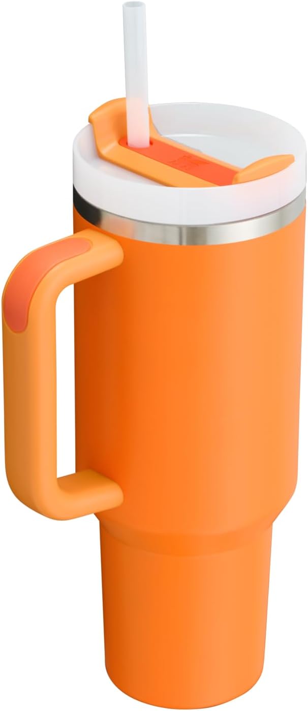 Stanley Quencher H2.0 Tumbler with Handle and Straw 30 oz | Flowstate 3-Position Lid | Cup Holder Compatible for Travel | Insulated Stainless Steel Cup | BPA-Free | Cherry Blossom-Aldronix