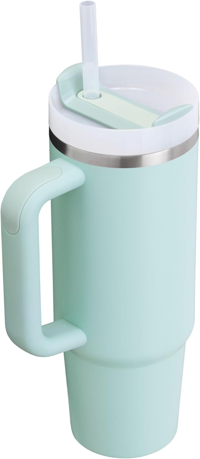 Stanley Quencher H2.0 Tumbler with Handle and Straw 30 oz | Flowstate 3-Position Lid | Cup Holder Compatible for Travel | Insulated Stainless Steel Cup | BPA-Free | Cherry Blossom-Aldronix