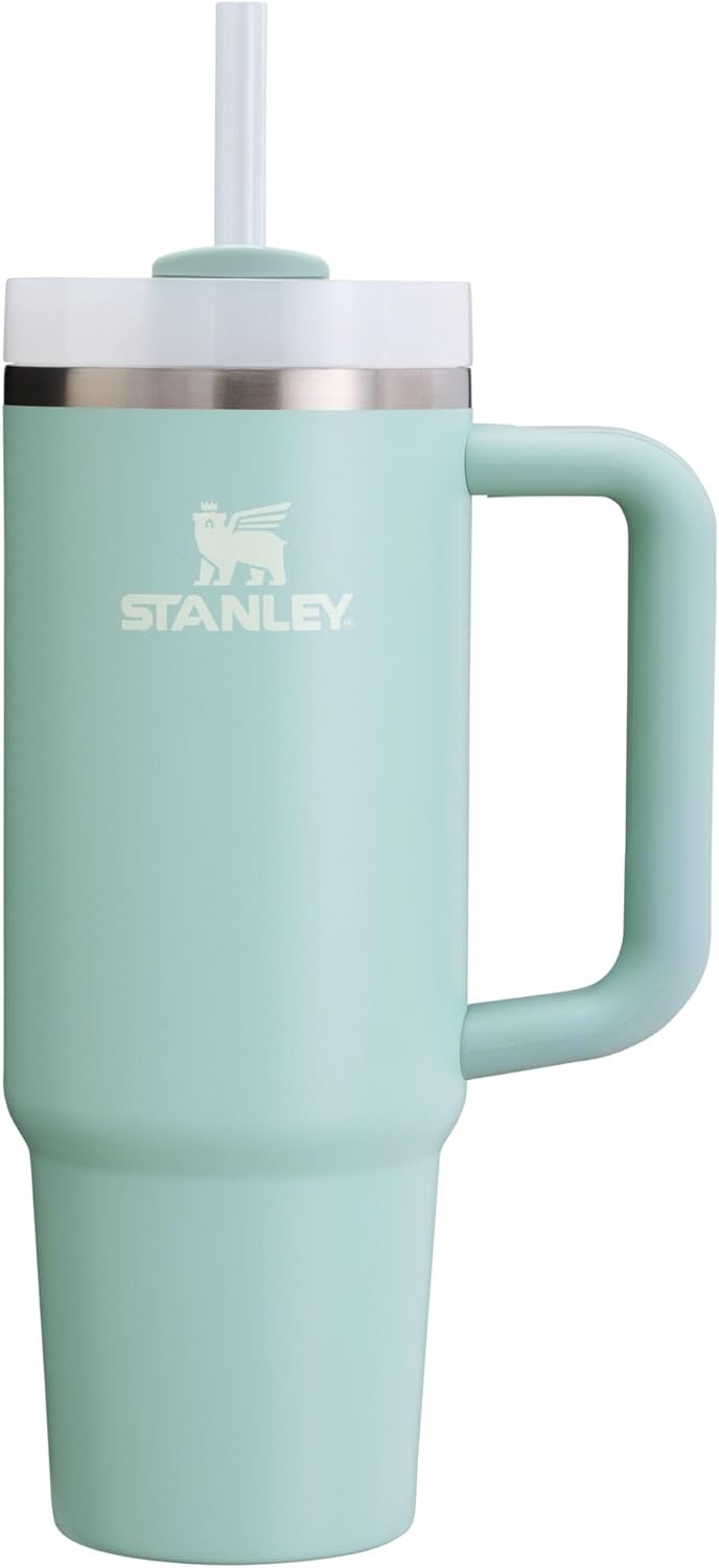 Stanley Quencher H2.0 Tumbler with Handle and Straw 30 oz | Flowstate 3-Position Lid | Cup Holder Compatible for Travel | Insulated Stainless Steel Cup | BPA-Free | Cherry Blossom-Aldronix