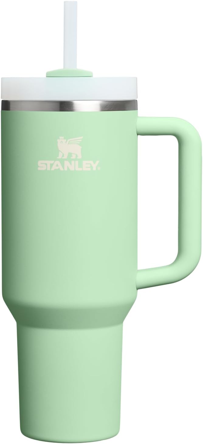 Stanley Quencher H2.0 Tumbler with Handle and Straw 30 oz | Flowstate 3-Position Lid | Cup Holder Compatible for Travel | Insulated Stainless Steel Cup | BPA-Free | Cherry Blossom-Aldronix