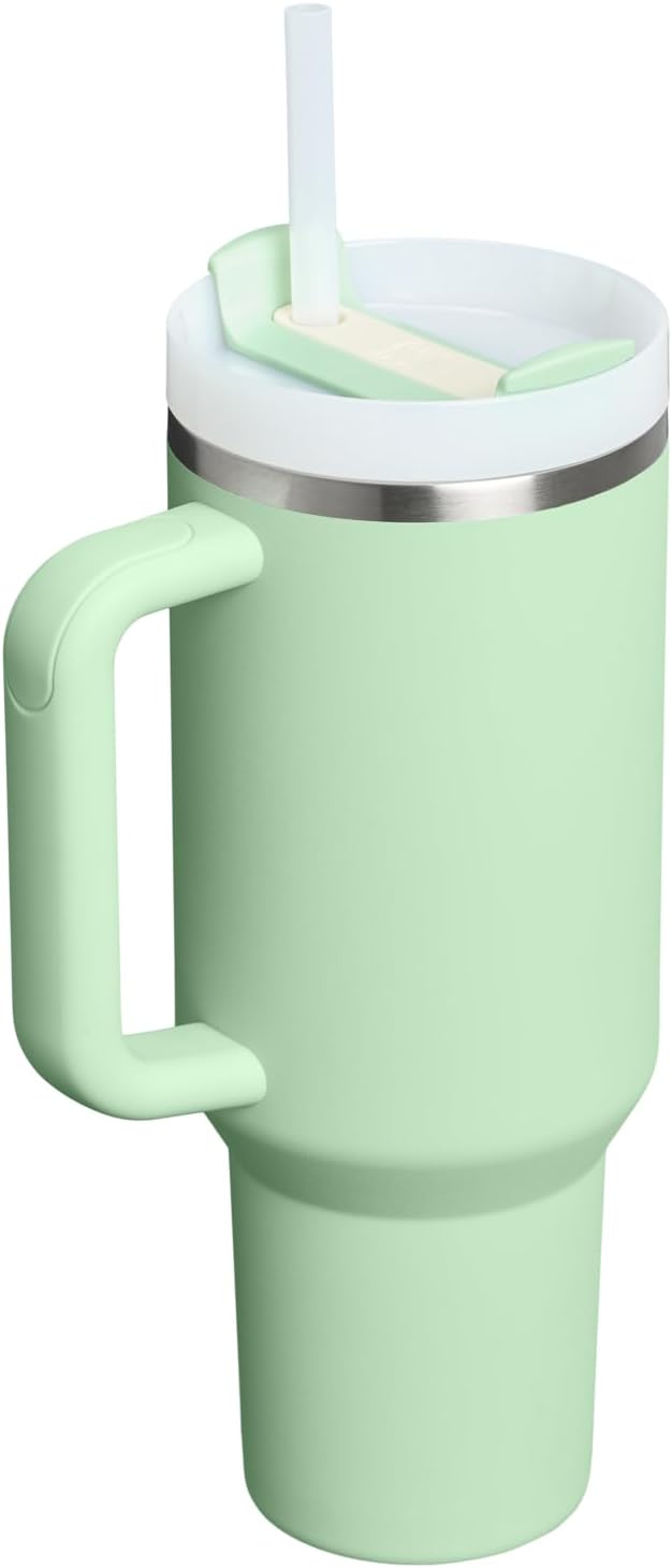 Stanley Quencher H2.0 Tumbler with Handle and Straw 30 oz | Flowstate 3-Position Lid | Cup Holder Compatible for Travel | Insulated Stainless Steel Cup | BPA-Free | Cherry Blossom-Aldronix