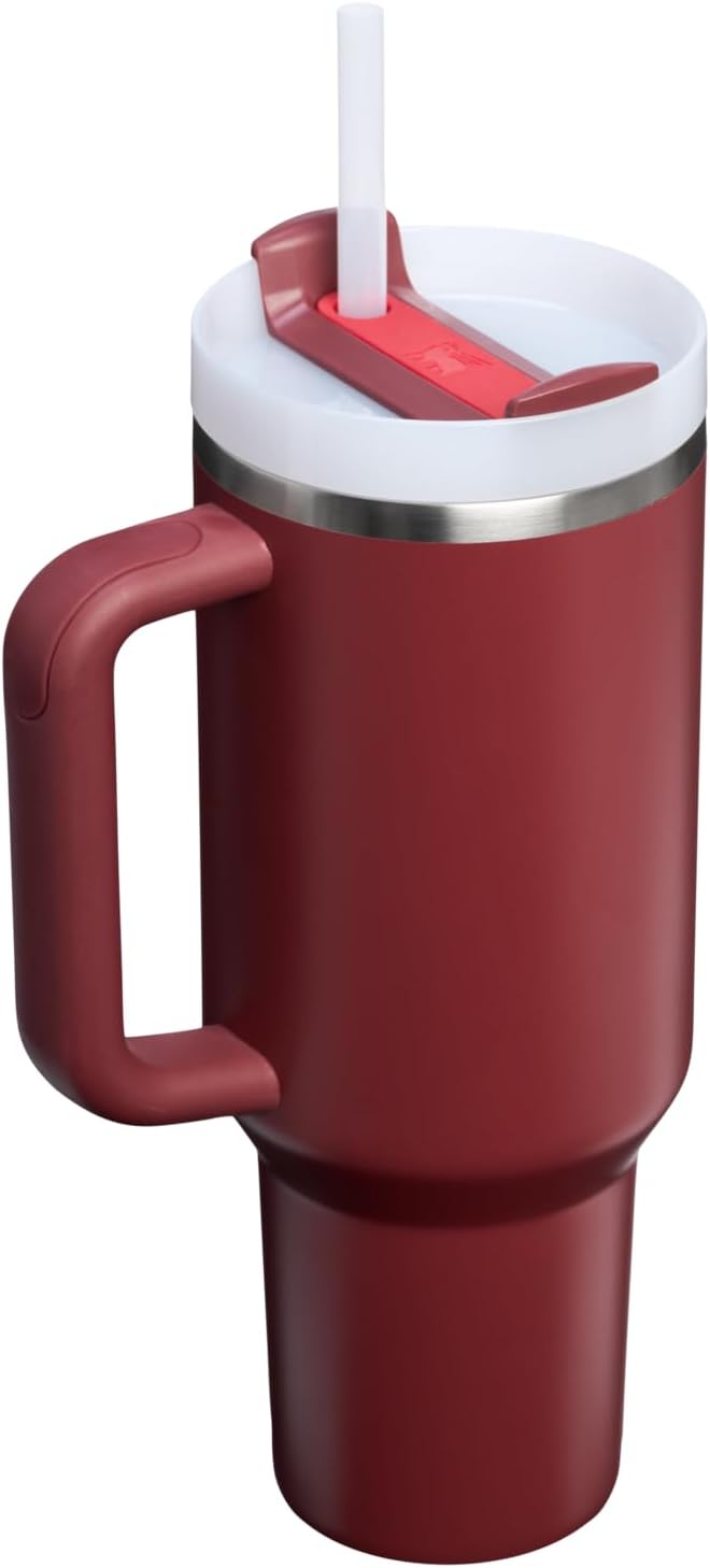 Stanley Quencher H2.0 Tumbler with Handle and Straw 30 oz | Flowstate 3-Position Lid | Cup Holder Compatible for Travel | Insulated Stainless Steel Cup | BPA-Free | Cherry Blossom-Aldronix
