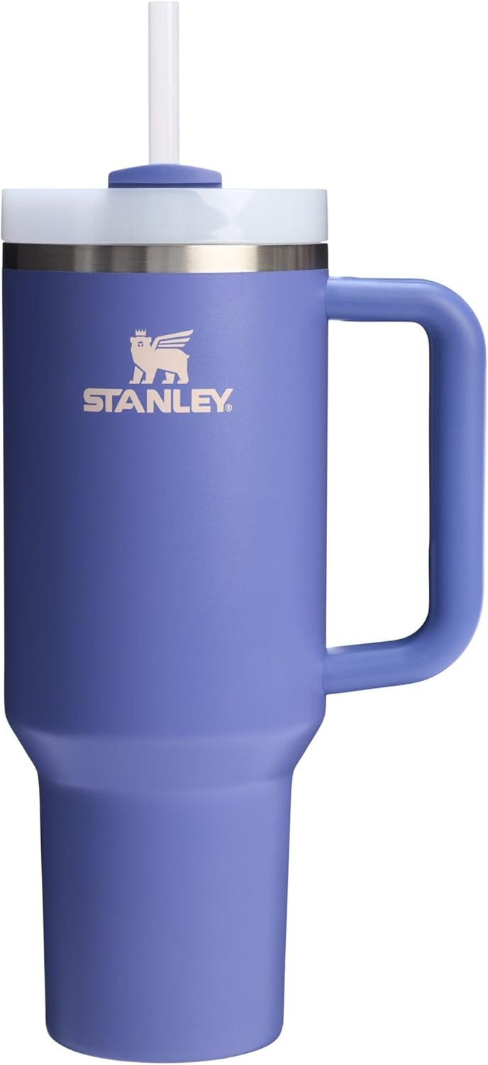 Stanley Quencher H2.0 Tumbler with Handle and Straw 30 oz | Flowstate 3-Position Lid | Cup Holder Compatible for Travel | Insulated Stainless Steel Cup | BPA-Free | Cherry Blossom-Aldronix